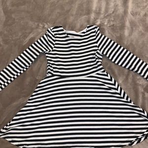 Black and white stripped dress